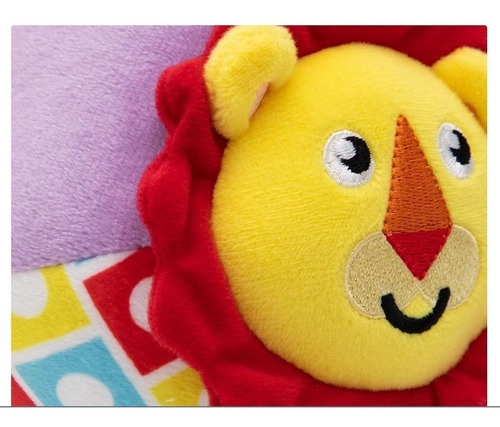Imagen 3 de 4 de Pelota Con Sonajero Leon Fisher Price Para Bebe Color Amarillo Diseño León