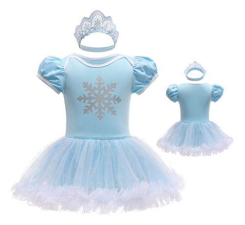 Disfraz De Princesa Elsa De Frozen For Halloween, Mameluco