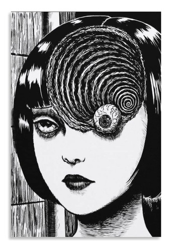 Junji Ito - Pster De Cmics Gticos De Terror En Blanco Y Negr