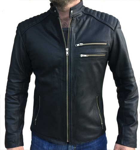 Campera De Cuero  Moto Race - Hombre Cuero Auténtico