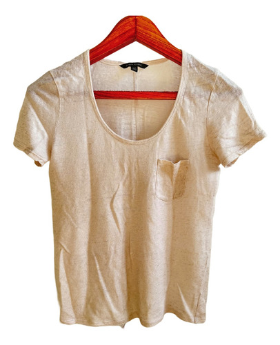 Camiseta Cuello Redondo En U Marca Zara Talle Xs