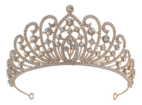 Tiara De Boda Con Corona De Diamantes De Imitación, Accesori