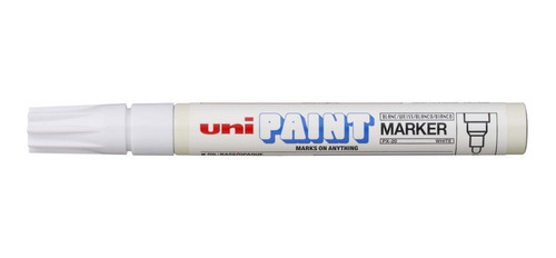Marcador Permanente Uni Paint Px20 Blanco 2.2 A 2.8mm 12pzs