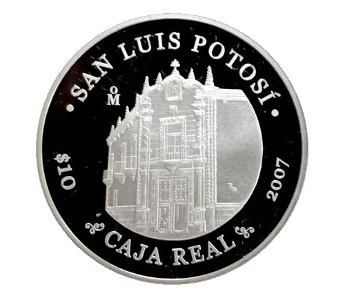 Onza Plata Proof $10 Estado San Luis Potosí 2da Fase 2007