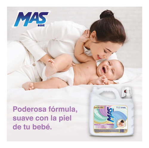 Detergente Líquido Mas Bebé Ph Neutro 8.3 L **envio Gratis**