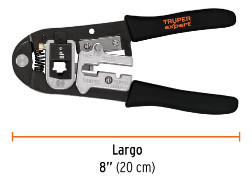 Crimpeador Ponchadora 8 P Rj-45 Rj-9 Rj-11 Rj-12, Truper