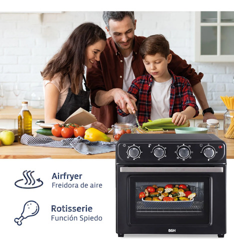 Horno Eléctrico Bgh Air Fryer Freidora De Aire 30l Airfryer