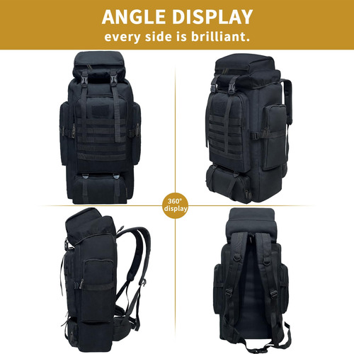 Mochila De Senderismo 80l Impermeable Para Camping Y Viajes