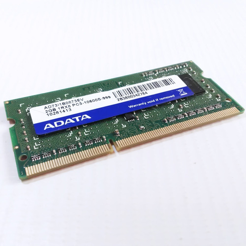 Memoria Ram 2 Gb 1rx8 Pc3 10600s Adata Para Laptop Ddr3