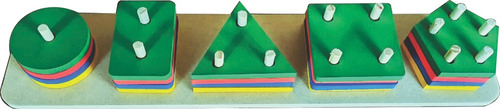 Imagem 2 de 2 de Jogo Tabuleiro Brinquedo Encaixe Forma Geométrica