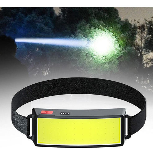 Linterna Frontal Led Cob Recargable Usb, Superbrillante