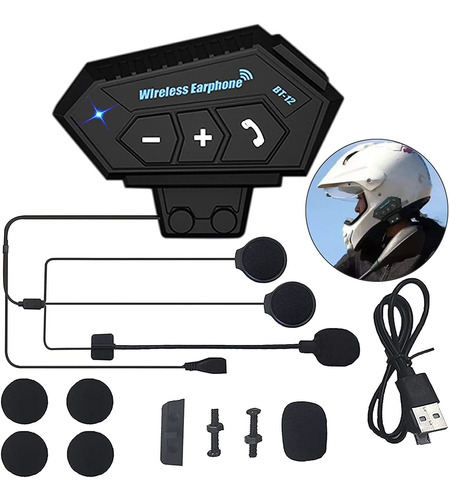 Francisco Auricular Bluetooth Para Motocicleta Con Micrófono