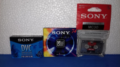 Mini Disc Md Sony Lacrado (japão) + Minicassete + Dvc Video (Usado)