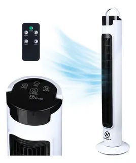 Xinmall Ventilador De Torre Portátil, Eléctrico, Oscilante, Silencioso, Para Enfriar, Control Remoto, De Piso, Sin Aspas, 3 Velocidades, Temporizador, Dormitorio, Oficina