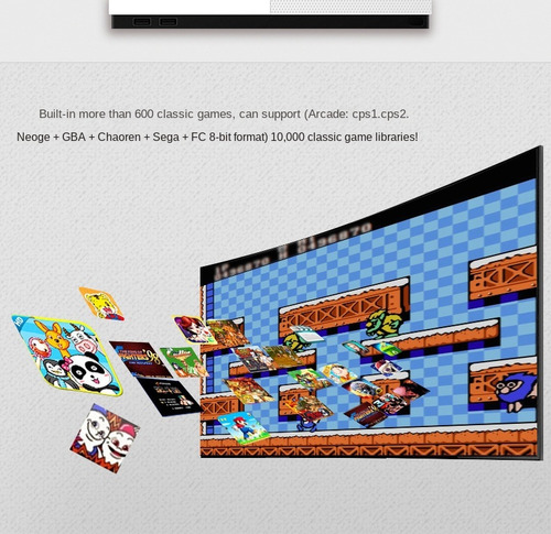 Máquina De Jogos Caseira Hd Double Built In 600 Game
