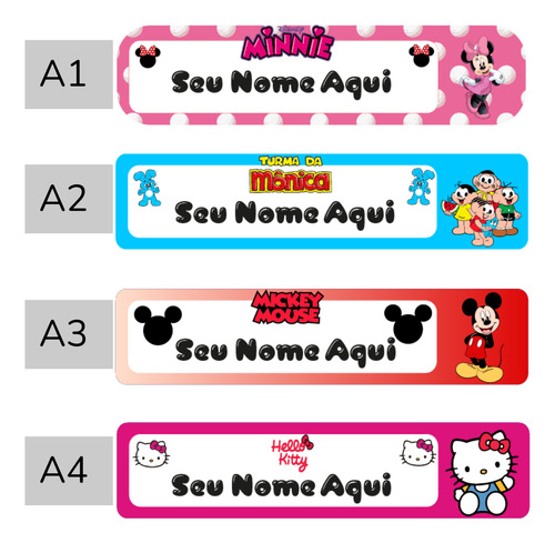 Novidade 40 Etiquetas Termocolante Uniforme Escolar Infantil