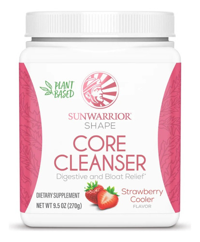 Sunwarrior Shape Core Cleanse Salud Digestiva 270 Grs Sabor Strawberry Cooler