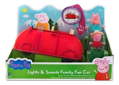 Carro Peppa Pig Con Luces Y Sonidos + 2 Figuras 