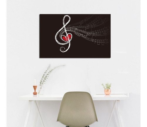 Vinilo Decorativo 40x60cm Notas Musicales Clave De