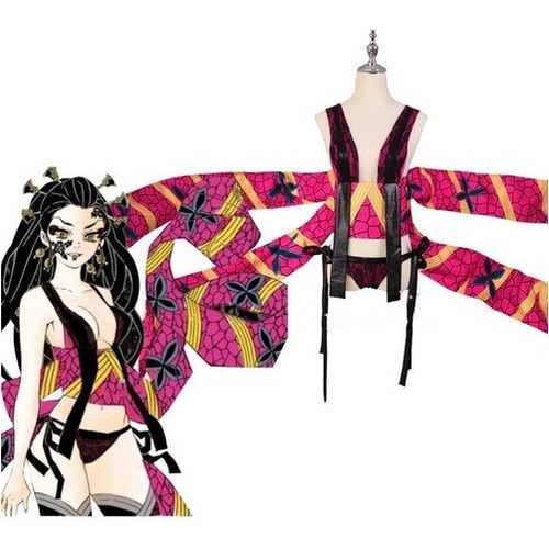 Traje Completo De Fantasia De Anime Demon Slayer Daki