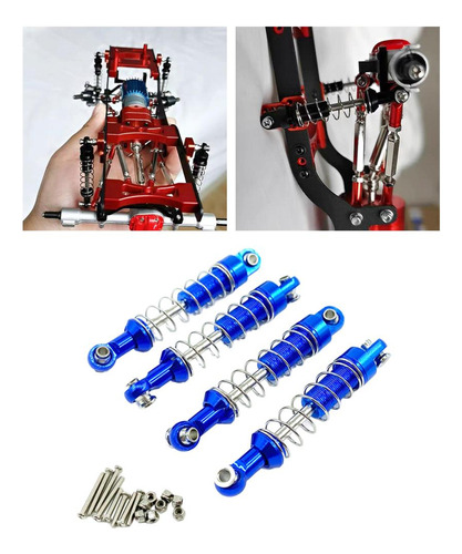 4x Rc Amortiguador Para Mn D90 D91 99s Wpl C14 C24 Azul Azul