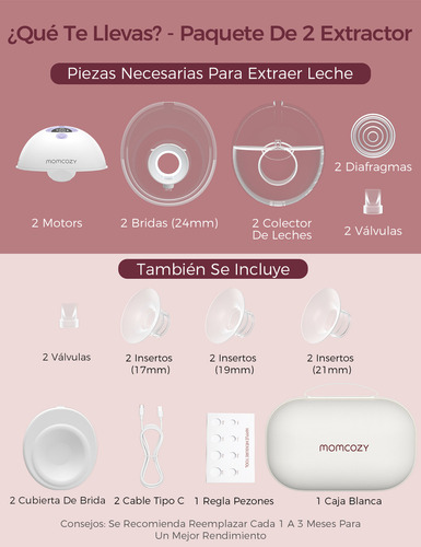 Momcozy Extractor De Leche Manos Libres (Usado)