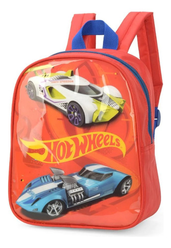 Mochila Infantil Maternal Carros Hot Wheels Menino P Escolar