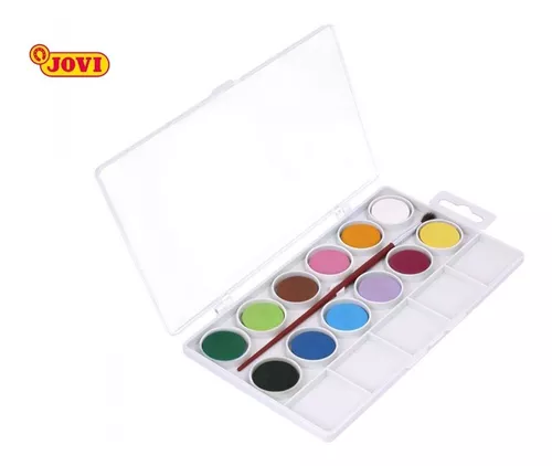 Estuche Pinturas Acuarelas 12 Pastillas De 22 Mm De Ø Jovi