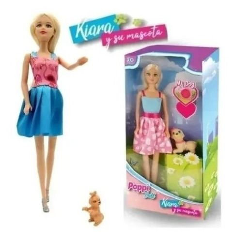 Muñeca Poppi Doll Kiara Y Su Mascota