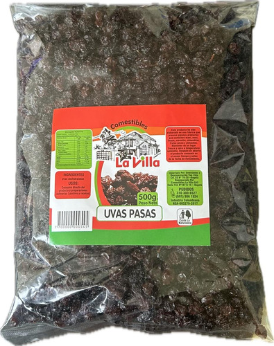 Pasas De Uva Deshidratadas 500g