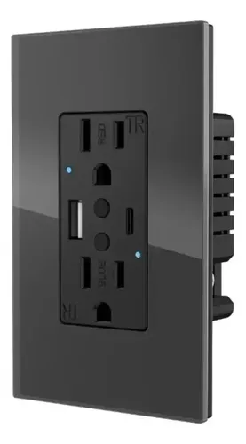 Enchufe De Pared Inteligente Con Wi-fi Usb Y Cargador Tipo C