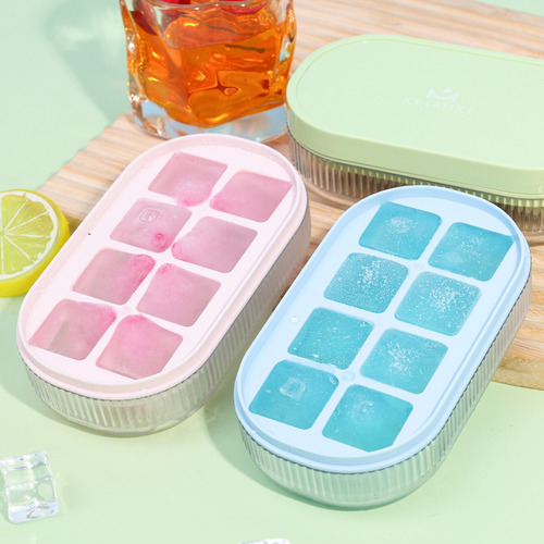 Bandeja Para Cubitos De Hielo De 8 Rejillas, Caja De Hielo D