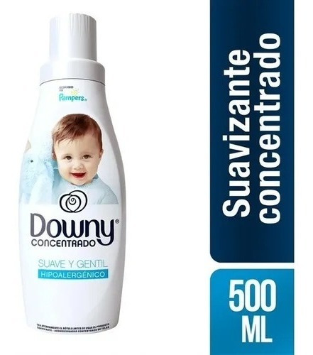 Imagen 2 de 6 de Pack X2 Suavizante Downy Botella Suave & Gentil 500ml