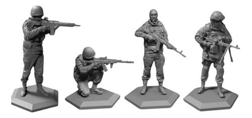 Soldado Moderno Mod4, 1/16 (12cm), Color Blanco.