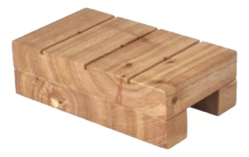 Jabonera En  Madera Paraiso Macizo 14 Cm X 8 Cm