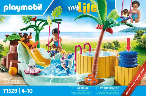 Playmobil Pileta Niños Jacuzzi +53pcs 4 Figuras 71529 Pileta Jacuzzi