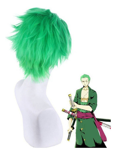 Peluca Corta Verde Party Roronoa Zoro Cosplay