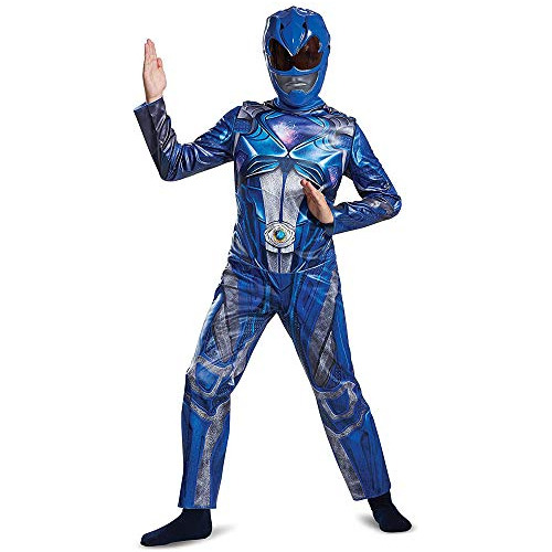 Disfraz De Power Rangers Azul Niño. Traje Licencia Ofi...