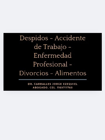 Abogado- Despido - Accidentes De Trabajo - Divorcios -penal