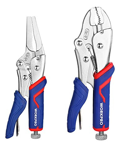 Juego De Alicates De Bloqueo Workpro, Acero Cr-v, 7puLG
