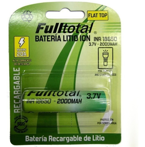 Bateria Litio Ion 2000 Mah 3.7v Recargable Fulltotal Kaos 11