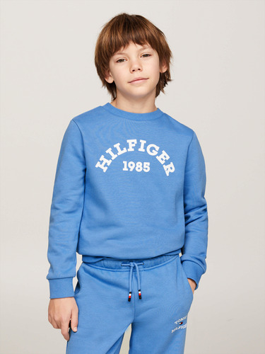 Sudadera Azul Con Logo Monotipo 1985 Tommy Hilfiger Niño