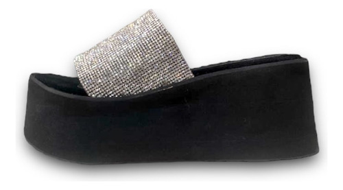 Zapato Sandalia Noche Fiesta Brillo Strass Plataforma 35a 40