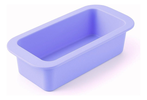 Molde De Silicona Queque Rectangular Lila Para Hornear Pan