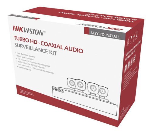 Imagen 1 de 6 de Kit Turbohd 4 Cámaras Bala 5 Mp Dvr 4 Canales Con Dd 1 Tb