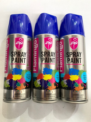 Pintura En Aerosol Flamingo Azul Cielo Claro F056 