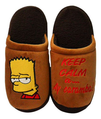 Pantuflas Bordadas  Bart Simpson / Bart Letras