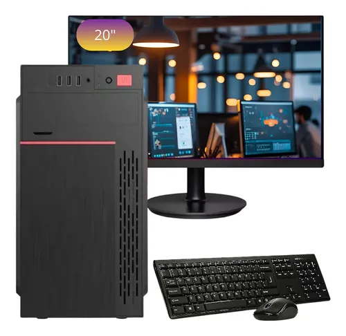 Cpu Completa Intel C/ Monitor + Kit Teclado I5 8gb Ssd 240gb