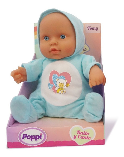 Imagen 1 de 3 de Muñeca Bebe Poppi Bailo Y Canto 23cm Con Sonido Pc