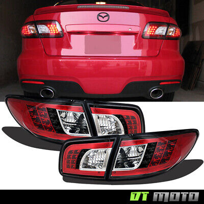 Black 2003-2008 Mazda 6 Mazda6 Lumileds Led Tail Lights  Yyk